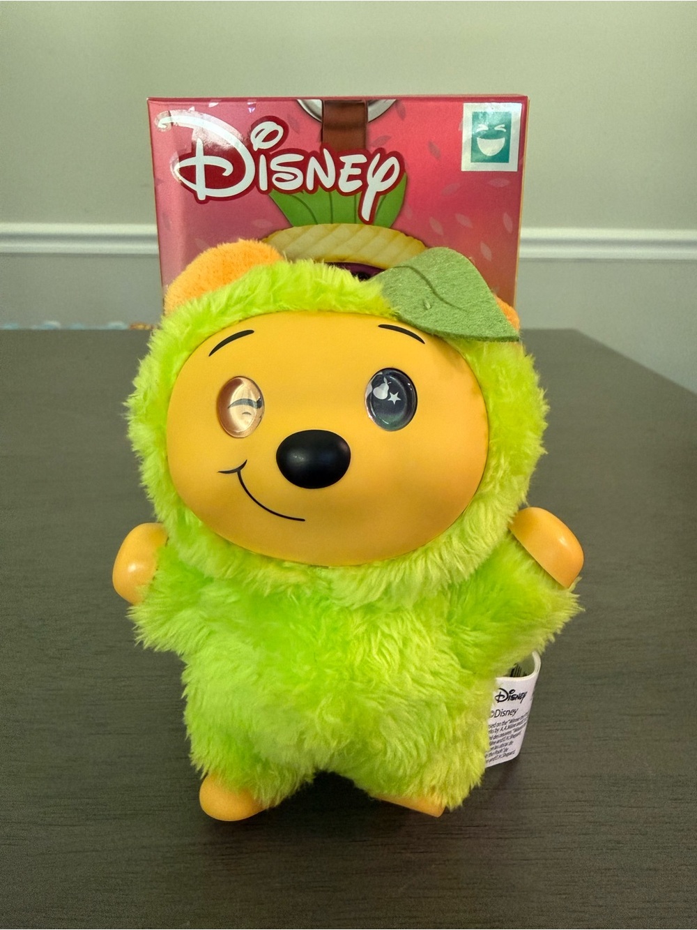 Disney Fresh Picked Pooh Green Apple Vinyl Plush Collectable Bag Charm Key Ring